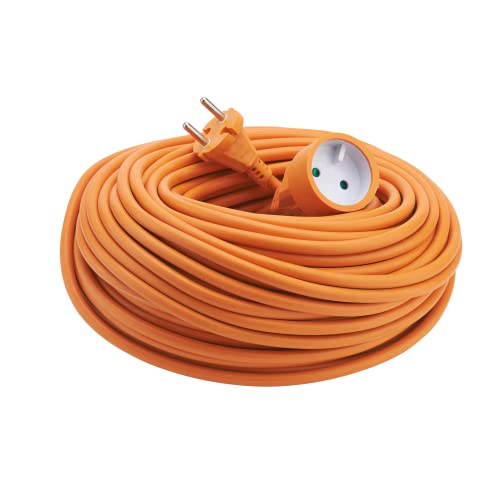 Debflex 339409 Verlängerung, Kunststoffmantelleitung HO5VV-F 2 x 1,5, 40 m, Orange von DEBFLEX