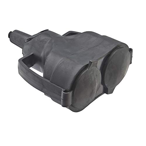 Debflex 713760 Stecker, doppelt, 2P T 16 A, wasserdicht, schwarz, rechts Debflex 713760 Stecker, doppelt, 2P T 16 A, wasserdicht, schwarz, rechts von DEBFLEX