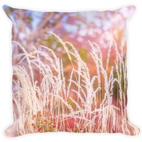 Platz Entwerfer Kissen Mit Garten Natur Print Schöne Ziergras Und Hübsche Bokeh -18 "x 18" Platz Entwerfer Kissen Mit Garten Natur Print Schöne Ziergras Und Hübsche Bokeh -18 "x 18" von DebiBishop