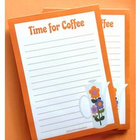 Retro Kaffeekanne A5 Notizblock | Gefüttert Briefpapier | Dolly Days Inspiriertes Design Mid Century Kaffee von DebsVintageDeco