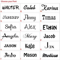 Benutzerdefinierte Namen Wand Aufkleber Vinyl Wall Sticker Personalisierte Kunst Cool Wandtattoo Von Decalisland-Custom Name Ihr Kind Sd-077 von DecaIisland