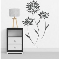 Blume Aufkleber Für Wände Zimmer Designs Wand Babyaufkleber Fürs Schlafzimmer-stick Am Wall Art Decalisland - Modern Flower Sd 014 von DecaIisland