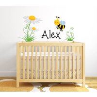 Kinderzimmer Ideen Bee Benutzerdefinierter Name Und Margeriten Aufkleber Für Wände Baby Room Decor Personalisierte Wall Decals Decalisland-Bee Kinderzimmer Ideen Bee Benutzerdefinierter Name Und Margeriten Aufkleber Für Wände Baby Room Decor Personalisierte Wall Decals Decalisland-Bee von DecaIisland
