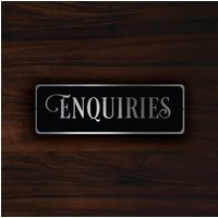 Anfragen Türschild Aus Gebürstetem Silber - Bürotürschild von DecaModa