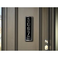 Benutzerdefiniertes Adressschild Gebürstetes Silberfarbenes Metall, Außenschilder von DecaModa