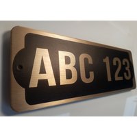 Eingangs-Türschild Aus Gebürstetem Kupfer Wetterfester Innen-/Außenbereich | 23x3 cm von DecaModa