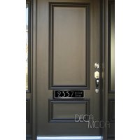 Gebürstetes Silber Adressschild Modernes Outdoor Adressschild von DecaModa