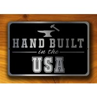 Hand Gebaut in Usa Metall Wandschild Wetterfest Zeichen von DecaModa