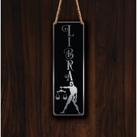 Libra Sternzeichen Wandkunst Gebürstetes Silber Plaque Libra Sternzeichen Wandkunst Gebürstetes Silber Plaque von DecaModa