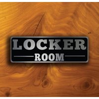 Locker Room Türschild Aus Gebürstetem Aluminium - Wetterfest von DecaModa