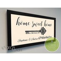 Makler Geschenk | Personalisierte Home Sweet Paar Housewarming Zeichen Geschenke Schilder Individuelles Schild von DecaModa