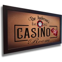 Personalisiertes Casino Schild, Benutzerdefiniertes Kasino Schilder, Kasino, Raum, Hauskasino Dekor, Schilder von DecaModa