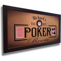 Personalized Poker Room Zeichen, Custom Poker Raum, Home Room Decor, Zeichen von DecaModa