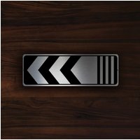 Pfeilschild Aus Gebürstetem Aluminium Richtungsschild Für Drinnen Und Draußen von DecaModa