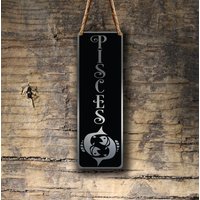 Pisces Sternzeichen Wandkunst Gebürstetes Silber von DecaModa