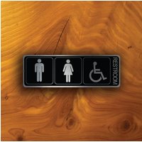 Silber Gebürstetes Unisex Toilettenschild Accessoire Für Türen Silber Gebürstetes Unisex Toilettenschild Accessoire Für Türen von DecaModa