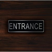 Türschild Aus Gebürstetem Silber Wetterfester Aluminiumverbund von DecaModa