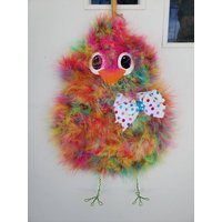 Gefiederte Osterküken 3D Türhänger in Mehreren Farben von DecadentDoorsbyMandy