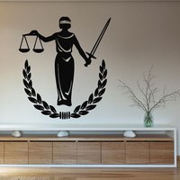 Wand-Decals Und Gerechtigkeit Frau Figur Statue Menschen Innenarchitektur Home Kunst Wandbild Vinyl Decal Aufkleber Kinder Ordnung Für Garciatracy1 von DecalHouse