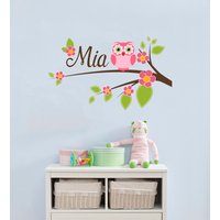 Zweig Aufkleber Mit Namen Mädchen Eule Voller Farbe Kinderzimmer Wandbilder Ba1 Zweig Aufkleber Mit Namen Mädchen Eule Voller Farbe Kinderzimmer Wandbilder Ba1 von DecalHouse