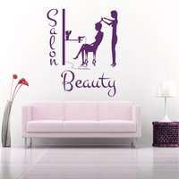 Wall Decal Beauty Salon Zeichen Wandbilder Friseur Frisur Haar Friseure Tools Vinyl Aufkleber Home Decor M244 von DecalStoreVienna