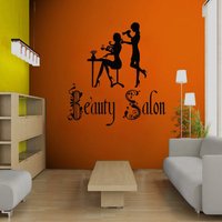 Wall Decal Beauty Salon Zeichen Wandbilder Friseur Frisur Haar Friseure Tools Vinyl Aufkleber Home Decor M254 von DecalStoreVienna