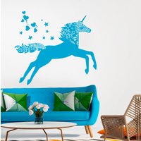 Wand Aufkleber Einhorn Pferd Doodle Natur Vinyl Home Décor Schlafzimmer Kinderzimmer Zimmer Lebende Kinder Wandbilder S49 von DecalStoreVienna