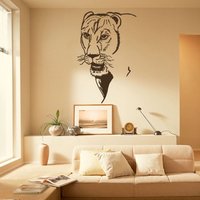 Wand Aufkleber Löwe Löwin Wild Cat Wildcat Afrikanisch Tiere Safari Predator Vinyl Home Décor Schlafzimmer Kinderzimmer Wohnzimmer Wandbilder M44 von DecalStoreVienna