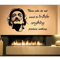 Wand Aufkleber Salvador Dali Portrait Zitat Diejenigen, Die Nicht Wollen, Um Alles Zu Immitieren Produzieren Nichts Atelier Vinyl Dekor Wandbilder von DecalStoreVienna