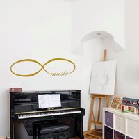 Wand Aufkleber Spruch Musik Infinity Unendlichkeit Symbol Sehenswürdigkeiten Schriftzug Schleife Vinyl Home Dekor Wohnzimmer Design Schlafzimmer von DecalStoreVienna