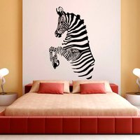 Wand Aufkleber Zebra Stripes Afrikanisch Wild Tiere Safari Vinyl Afrika Home Décor Schlafzimmer Kinderzimmer Kinder Wohnzimmer Wandbilder S116 von DecalStoreVienna