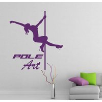 Wandbilder Aufkleber Pole Dance Fitness Studio Pilates Tanzen Sport Gym Logo Club Vinyl Home Decor A481 von DecalStoreVienna