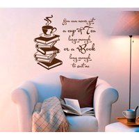 Wandtattoo Inspirierende Zitate Tasse Tee Groß Genug Buch Lange Bücher Motivation Lesen Vinyl Aufkleber Studie Wandbilder Home Dekor A597 von DecalStoreVienna