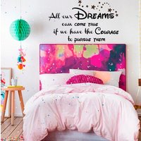 Wandtattoo Unsere Träume Können Wahr Werden, Wenn Wir Mut Sie Vinyl Aufkleber Home Schlafzimmer Kinderzimmer Mädchen Wohnzimmer Wandbilder S88 Zu von DecalStoreVienna