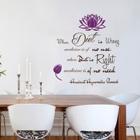 Wandtattoo Wenn Ernährung Falsche Medizin Keine Nutzung Richtige Notwendigkeit Essen Gesundheit Lotus Zitat Aufkleber Küche Vinyl Home Decor von DecalStoreVienna