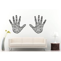 Abstrakte Coole Einzigartige Menschliche Leute Hände Wall Decal Vinyl Aufkleber Wandbild Room Decor L706 von DecalTrend
