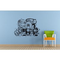 Auto Fahrzeug Automotor Motorteile Blueprint Wand Aufkleber Vinyl Wandbild Zimmer Dekor L1840 Auto Fahrzeug Automotor Motorteile Blueprint Wand Aufkleber Vinyl Wandbild Zimmer Dekor L1840 von DecalTrend