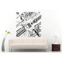 Auto Fahrzeug Motor Motorteile Blueprint Wall Decal Vinyl Aufkleber Wandbild Room Decor L847 Auto Fahrzeug Motor Motorteile Blueprint Wall Decal Vinyl Aufkleber Wandbild Room Decor L847 von DecalTrend
