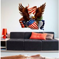 Bald Eagle Us Symbol Aufkleber, Bald Adler Wandbild von DecalTrend
