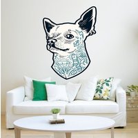 Chihuahua Piraten Wandtattoo, Wandaufkleber, Piraten-Wand-Dekor von DecalTrend