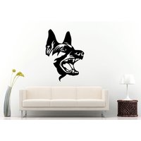 Deutsche Shepard Dog Mans Best Freund Cop Hunderasse Tier Wall Decal Vinyl Aufkleber Wandbild Room Decor L941 von DecalTrend