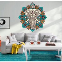 Elefant Boho Mandala Wandtattoo, Wandaufkleber, Wand-Dekor von DecalTrend