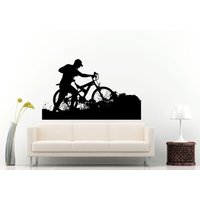 Fahrrad-Fahrer Auf Ein Mountain Bike Fahrrad Sport Wall Decal Vinyl Aufkleber Wandbild Room Decor L1018 Fahrrad-Fahrer Auf Ein Mountain Bike Fahrrad Sport Wall Decal Vinyl Aufkleber Wandbild Room Decor L1018 von DecalTrend