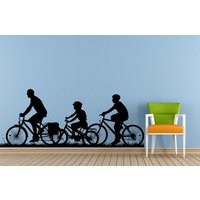 Familie Fahrrädern Im Park Fenster Oder Wand Auto Vinyl Geläut Und Stick Abnehmbare Sticker Aufkleber L1490 von DecalTrend