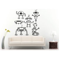 Fremden Roboter Collection Für Baby Kleinkind Kids Boys Girls Zimmer Wall Decal Vinyl Aufkleber Wandbild Room Decor L655 von DecalTrend
