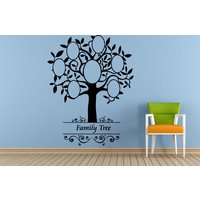 Großen Stammbaum Bild Frame Vögel Blumen Muster Fenster Wand Aufkleber Vinyl Wandbild Zimmer Dekor L1730 von DecalTrend