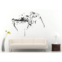 Hardcore Gamer Gebrochen in Frieden Videospiel-Controller Joystick Wall Decal Vinyl Aufkleber Wandbild Room Decor L682 Zerschlagen von DecalTrend