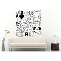 Hunde Lieben Verschiedene Brot Collage Wall Decal Vinyl Aufkleber Wandbild Room Decor L665 von DecalTrend