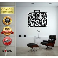 Können Reisen Mehr Koffer Aktenkoffer Wand Fenster Auto Diy-sticker Aufkleber Vinyl Silhouette Clip Art Vector Plotter Geschnittene Dekor von DecalTrend