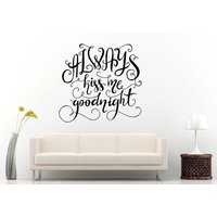 Küss Mich Immer Gute Nacht Wirbel Schrift Worte Schlaf Zitat Sagen Schlafzimmer Schlafen Zimmer Wand Aufkleber Vinyl Wandbild Dekor L1162 Küss Mich Immer Gute Nacht Wirbel Schrift Worte Schlaf Zitat Sagen Schlafzimmer Schlafen Zimmer Wand Aufkleber Vinyl Wandbild Dekor L1162 von DecalTrend